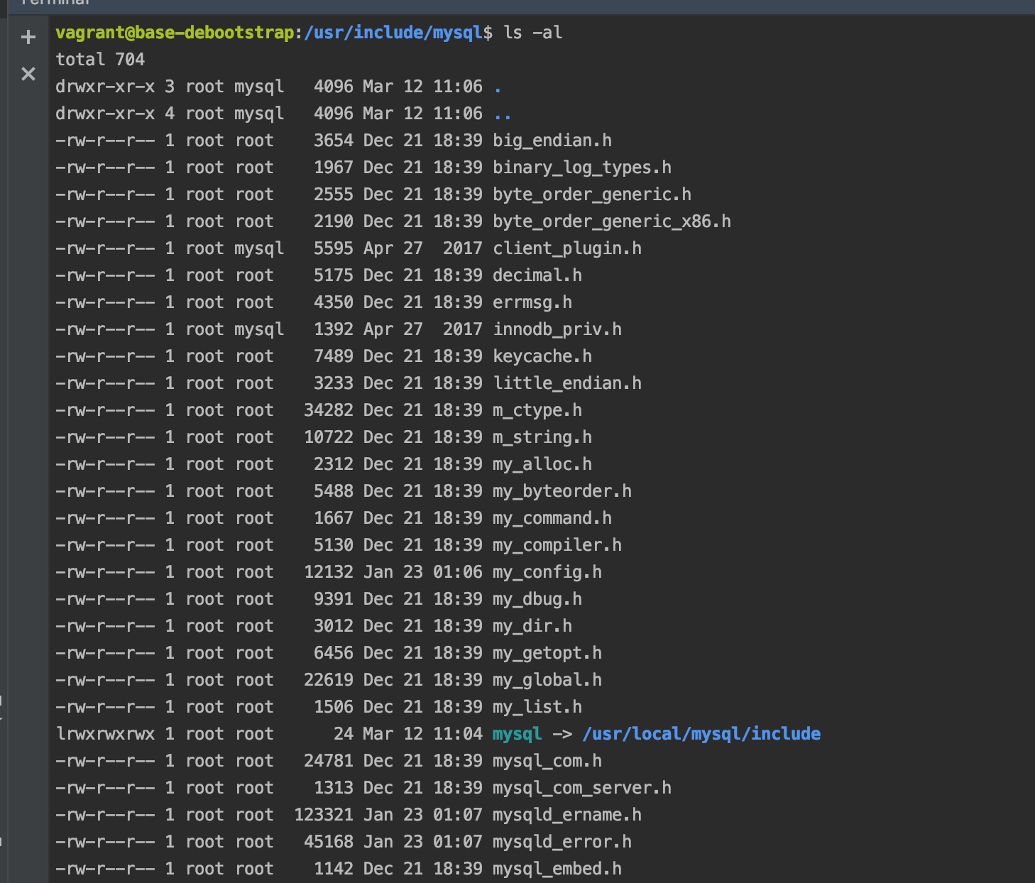 图片4460－无法安装python3的连续报错-mysql include软链接问题